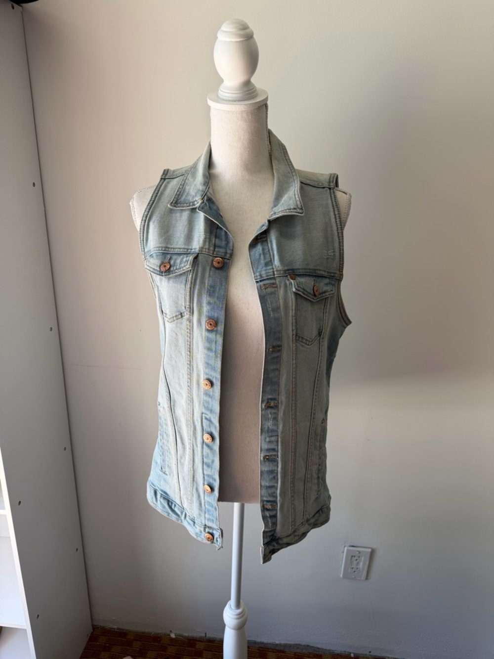 H&M Light Wash Denim Vest